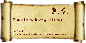 Medzihradszky Ilona névjegykártya